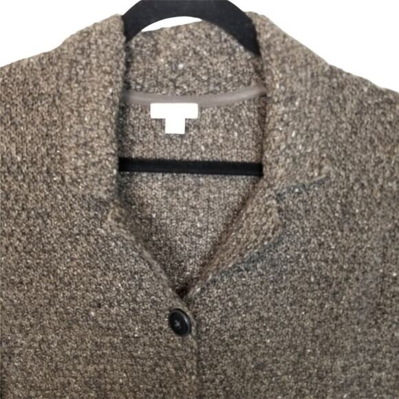 J. Jill Sweater Cardigan Rustic Country Hygge Size S Cozy Duster Snap Neutral - Picture 2 of 9